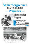 Programme cover of Samerberg Hill Climb, 13/10/1985