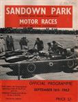 Programme cover of Sandown Raceway, 16/09/1962