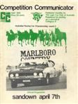 Programme cover of Sandown Raceway, 07/04/1974