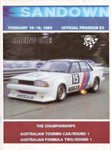 Programme cover of Sandown Raceway, 19/02/1984