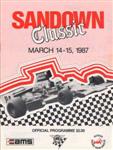 Programme cover of Sandown Raceway, 13/03/1987