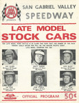 Programme cover of San Gabriel Valley Speedway, 11/10/1969