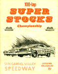 Programme cover of San Gabriel Valley Speedway, 24/03/1974