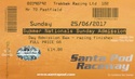 Ticket for Santa Pod Raceway, 25/06/2017