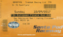 Ticket for Santa Pod Raceway, 10/09/2017