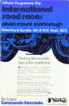 Programme cover of Oliver's Mount Circuit, 10/09/1972