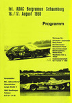 Programme cover of Schaumburg Hill Climb, 17/08/1980