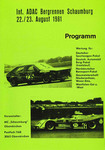 Programme cover of Schaumburg Hill Climb, 23/08/1981