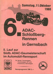 Programme cover of Schloßberg Hill Climb, 11/10/1980