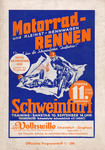 Programme cover of Schweinfurt, 11/09/1949
