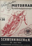Programme cover of Schwenningen, 22/07/1951