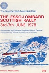 Programme cover of Scottish Rally, 1978