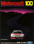 Programme cover of Sonoma Raceway, 05/06/1983