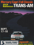 Programme cover of Sonoma Raceway, 18/09/1983