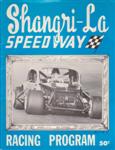 Programme cover of Shangri-La Speedway, 02/08/1972
