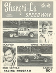 Programme cover of Shangri-La Speedway, 24/08/1974