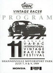 Programme cover of Shannonville Motorsport Park, 09/07/1989
