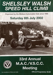 Programme cover of Shelsley Walsh Hill Climb, 06/07/2002