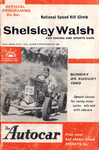 Programme cover of Shelsley Walsh Hill Climb, 28/08/1960