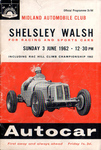 Programme cover of Shelsley Walsh Hill Climb, 03/06/1962