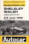 Programme cover of Shelsley Walsh Hill Climb, 09/06/1968