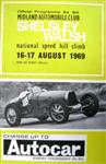 Programme cover of Shelsley Walsh Hill Climb, 17/08/1969