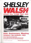 Programme cover of Shelsley Walsh Hill Climb, 11/08/1985