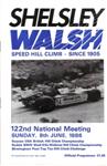 Programme cover of Shelsley Walsh Hill Climb, 08/06/1986