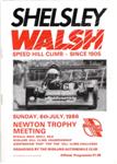 Programme cover of Shelsley Walsh Hill Climb, 06/07/1986