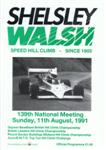 Programme cover of Shelsley Walsh Hill Climb, 11/08/1991