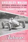 Programme cover of Shelsley Walsh Hill Climb, 31/08/1957