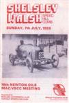 Programme cover of Shelsley Walsh Hill Climb, 07/07/1985