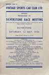 Programme cover of Silverstone Circuit, 01/05/1954