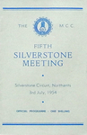 Programme cover of Silverstone Circuit, 03/07/1954