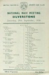 Programme cover of Silverstone Circuit, 29/09/1956