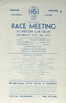 Programme cover of Silverstone Circuit, 05/10/1957