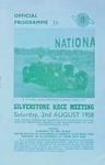 Programme cover of Silverstone Circuit, 02/08/1958