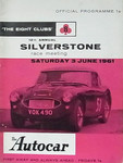 Programme cover of Silverstone Circuit, 03/06/1961