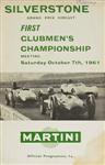 Programme cover of Silverstone Circuit, 07/10/1961