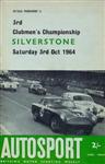 Programme cover of Silverstone Circuit, 03/10/1964