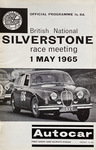 Programme cover of Silverstone Circuit, 01/05/1965