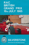 Programme cover of Silverstone Circuit, 10/07/1965