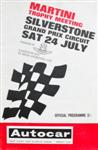 Programme cover of Silverstone Circuit, 24/07/1965