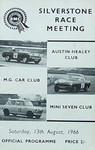 Programme cover of Silverstone Circuit, 13/08/1966