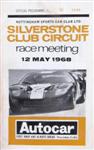 Programme cover of Silverstone Circuit, 12/05/1968