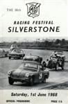 Programme cover of Silverstone Circuit, 01/06/1968