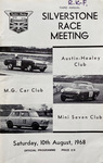 Programme cover of Silverstone Circuit, 10/08/1968