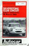Programme cover of Silverstone Circuit, 16/03/1969