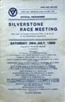 Programme cover of Silverstone Circuit, 26/07/1969