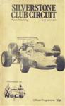 Programme cover of Silverstone Circuit, 31/05/1971